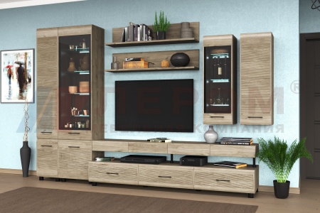 Гостиная-Стенка Камелия №7 (В-2172 х Ш-3150 х Г-452 мм)